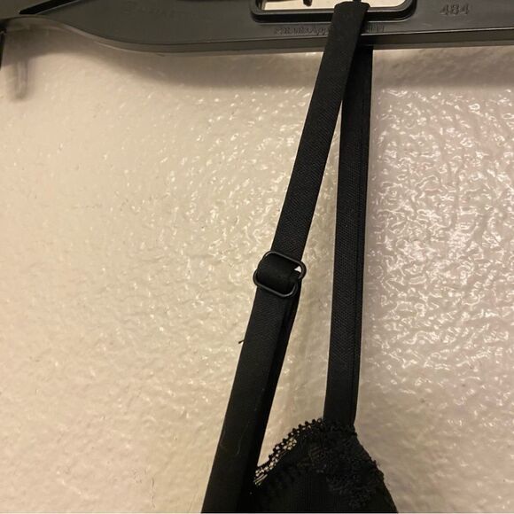 Black floral print Mesh Dress Lace whimsy goth romantic slip skater juniors S - Picture 8 of 13